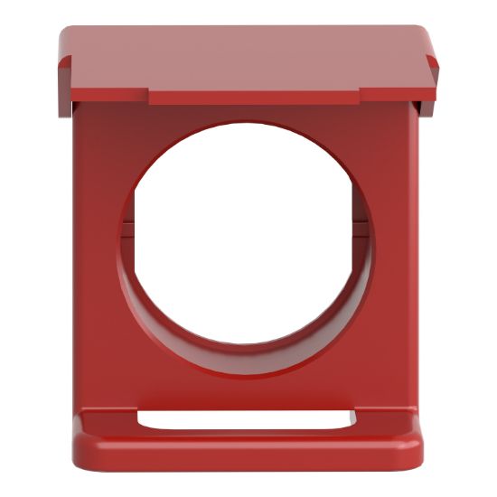 Picture of Padlockable flap, Harmony XB4, for 22mm flush push button, metal, red