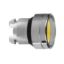 Picture of Head for illuminated push button, Harmony XB4, metal, yellow recessed, 22mm, spring return, high guard, unmarked