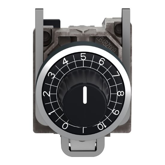 Picture of Potentiometer head, Harmony XB4, metal,black, 22mm, for use with 6mm shaft