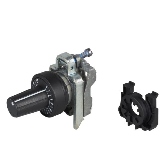 Picture of head Ø22 + mounting base for potentiometer