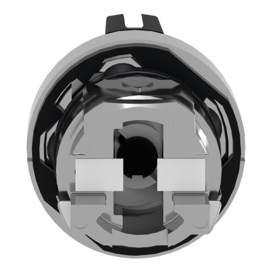 Picture of Head for selector switch, Harmony XB4, metal, black, 22mm, 3 positions, spring return from right to center