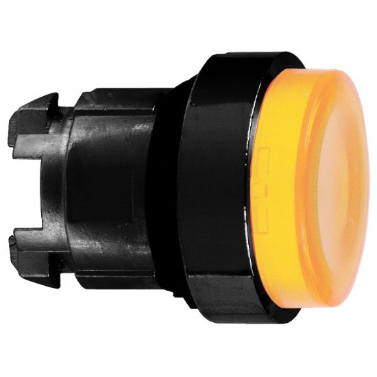 Picture of Head for illuminated push button, Harmony XB4, orange projecting pushbutton Ø22 mm spring return BA9s bulb