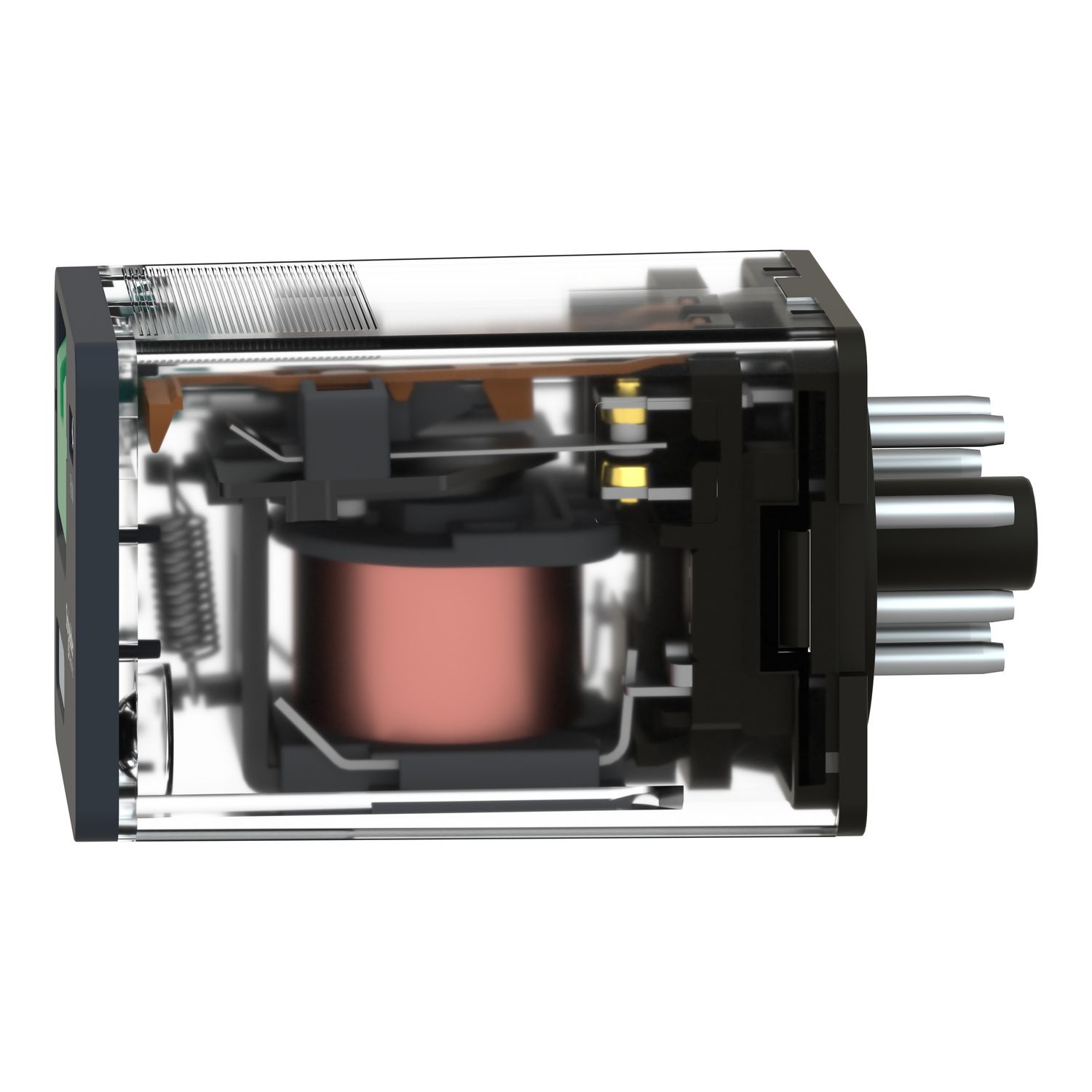 Picture of Universal plug in relay, Harmony Electromechanical Relays, 10A, 2CO, lockable test button, 24V DC