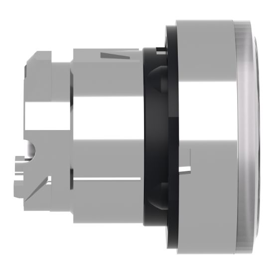 Picture of Head for illuminated push button, Harmony XB4, metal, flush, white, 22mm, spring return, plain lens for BA9s bulb