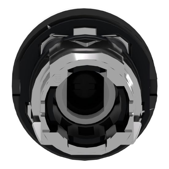 Picture of Head for illuminated push button, Harmony XB4, white flush, 22mm, universal LED, spring return, plain, unmarked