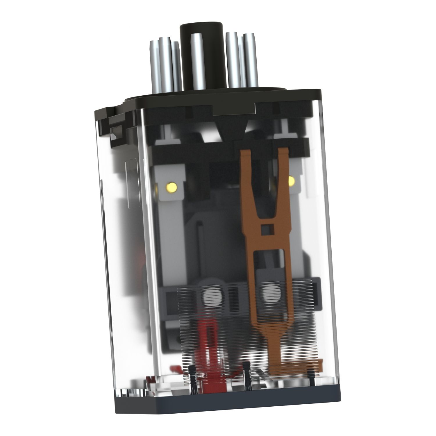 Picture of Universal plug in relay, Harmony Electromechanical Relays, 10A, 2CO, lockable test button, 24V AC