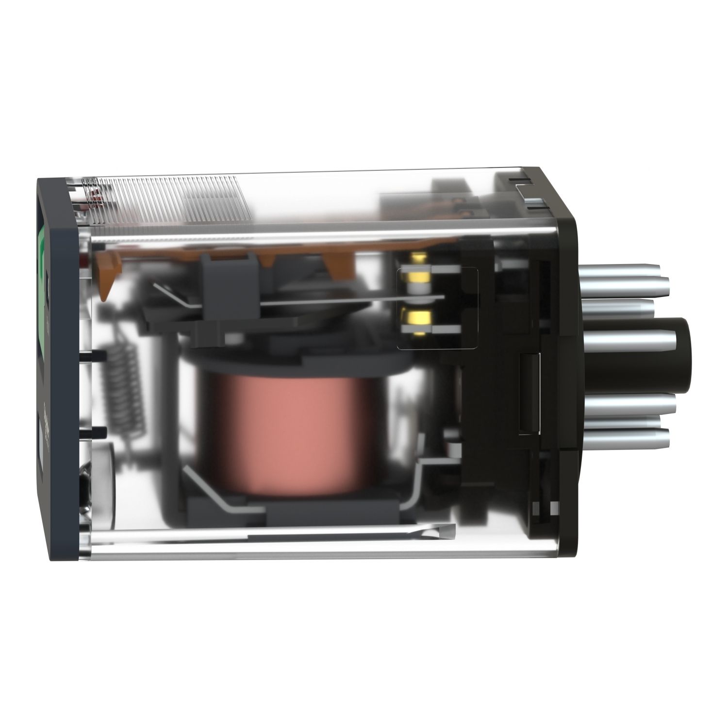 Picture of Universal plug in relay, Harmony Electromechanical Relays, 10A, 2CO, lockable test button, 120V AC