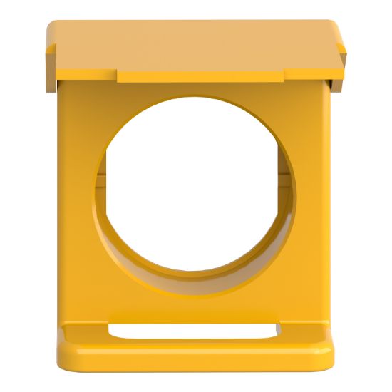 Picture of Padlockable flap, Harmony XB4, for 22mm flush push button, metal, yellow