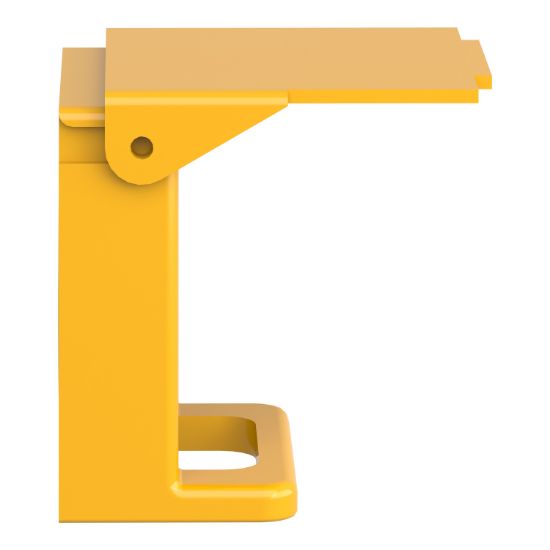 Picture of Padlockable flap, Harmony XB4, for 22mm flush push button, metal, yellow