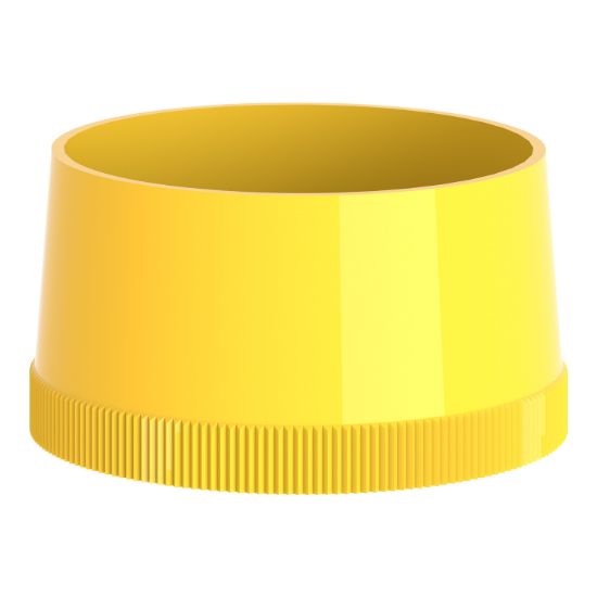 Picture of Round guard for 40mm Emergency stop, Harmony XB4, plastic, yellow, 63.5mm