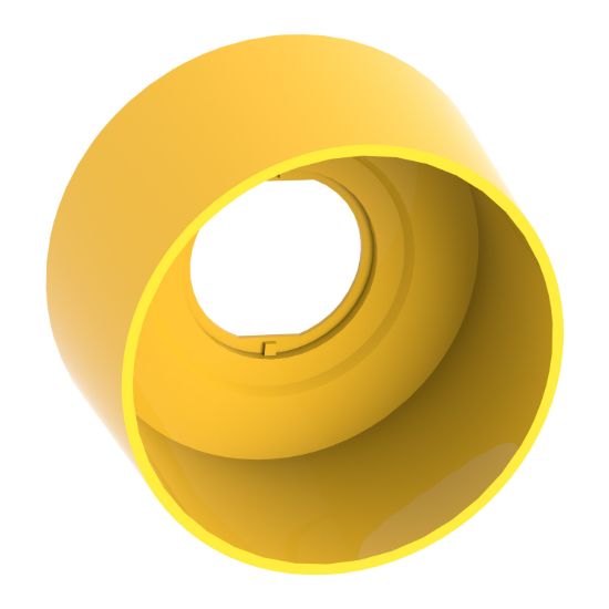 Picture of Round guard for 40mm Emergency stop, Harmony XB4, plastic, yellow, 76.2mm