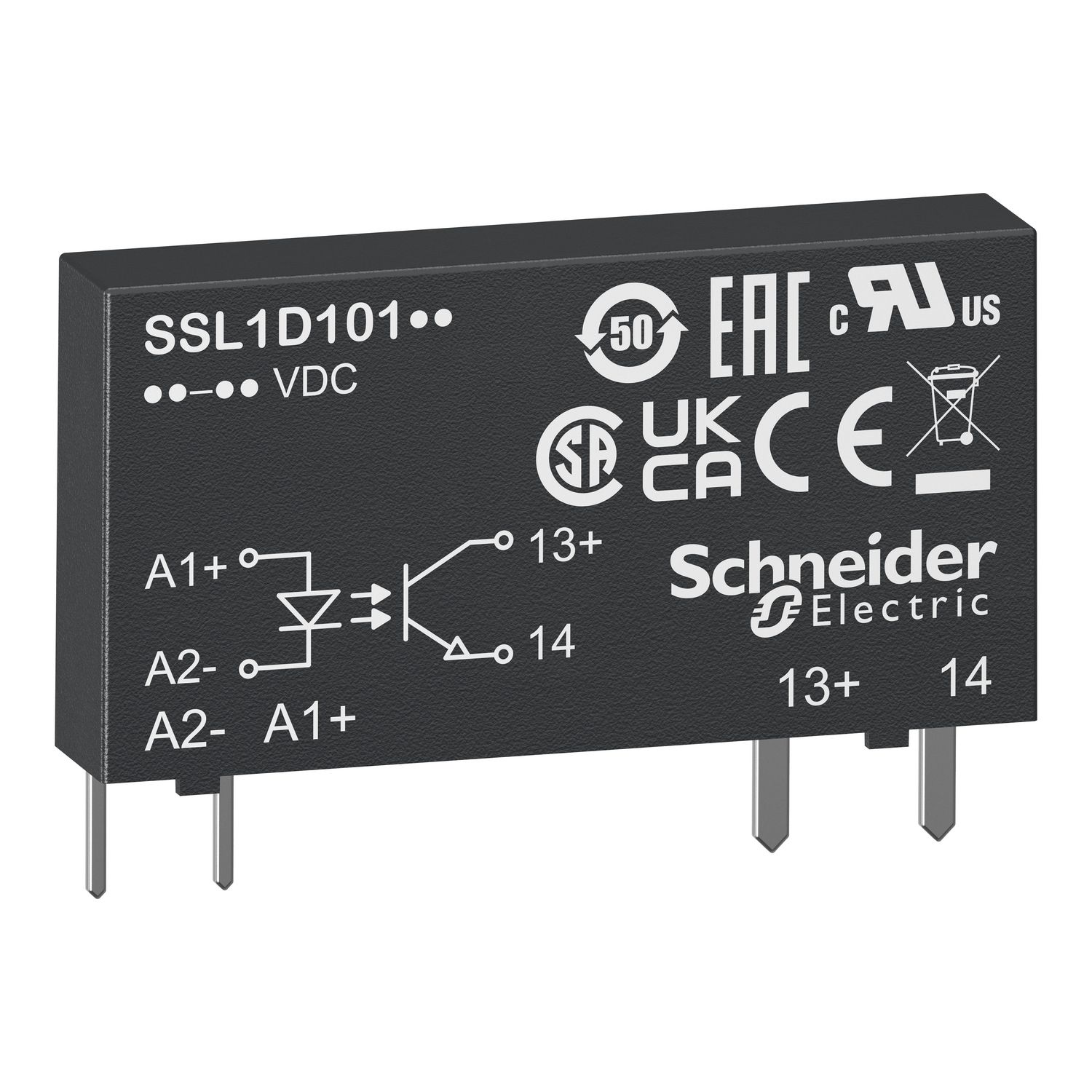 Picture of Solid state slim relay, Harmony Solid State Relays, 0.1A, DC switching, input 16…30V DC, output 1…48V DC