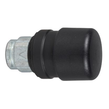 Picture of Head for non illuminated push button, Harmony XB4, metal, black mushroom 30mm, 22mm, spring return, unmarked