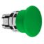 Picture of Head for non illuminated pushbutton, Harmony XB4, mushroom 40mm, metal, green, 22mm, spring return
