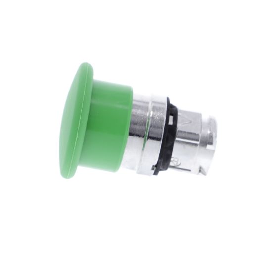 Picture of Head for non illuminated pushbutton, Harmony XB4, mushroom 40mm, metal, green, 22mm, spring return