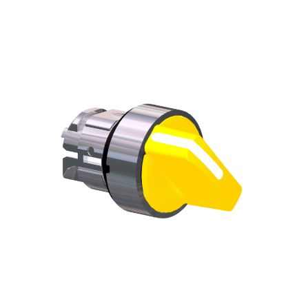 Picture of Head for selector switch, Harmony XB4, yellow handle, 22mm, 2 positions, stay put