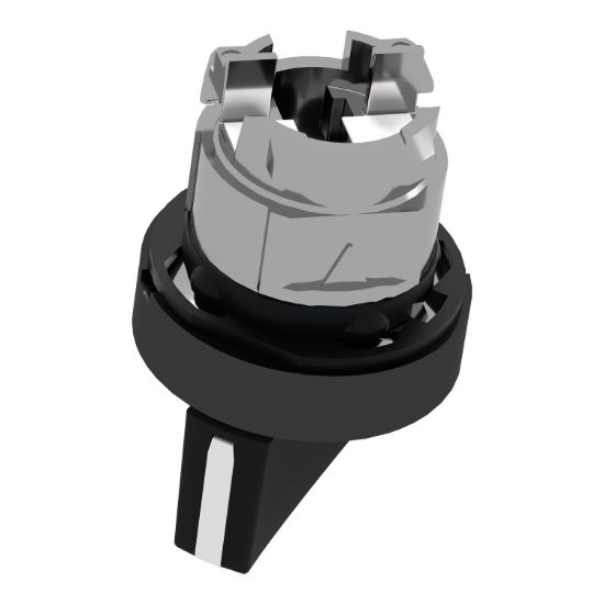 Picture of Head for selector switch, Harmony XB4, black metal, black, 22mm, 2 positions, stay put