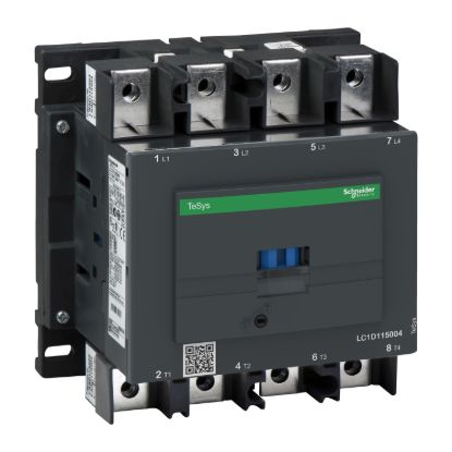 Picture of Contactor, TeSys D, TeSys Deca, 4P(4NO), AC-1 <=440V 200A, 110V AC 50/60Hz coil, lugs/bars terminals