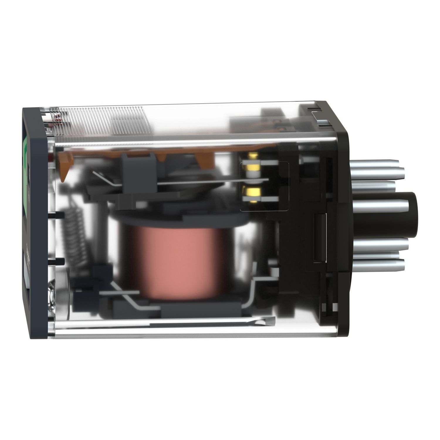 Picture of Universal plug in relay, Harmony Electromechanical Relays, 10A, 2CO, with LED, lockable test button, 24V AC