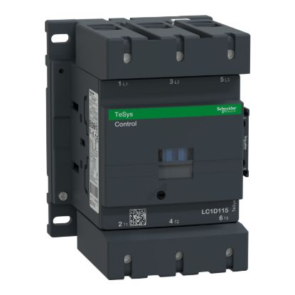 Picture of Contactor, TeSys Deca, 3P(3NO), AC-3/AC-3e, <=440V, 115A, 24V AC 50/60Hz coil, screw clamp terminals