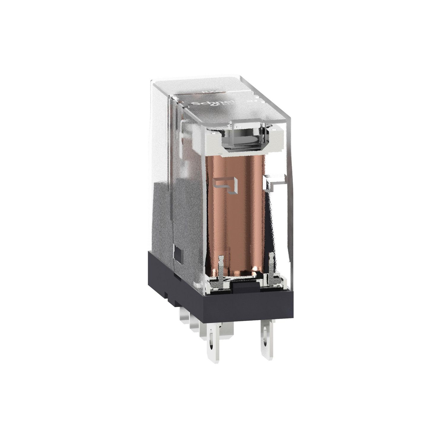 Picture of interface plug in relay, Harmony Electromechanical Relays, 10A, 1CO, clear cover, 230V AC