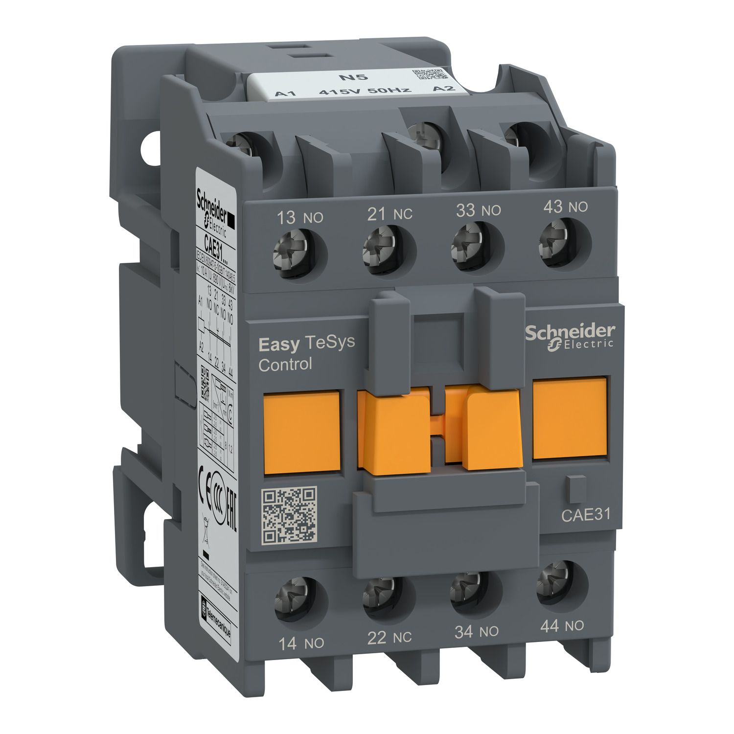 Picture of Control relay,Easy TeSys Control,CAE,3NO+1NC,<=690V,415V AC 50Hz coil
