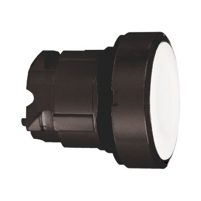 Picture of Head for non illuminated push button, Harmony XB4, white flush pushbutton Ø22 mm push unmarked