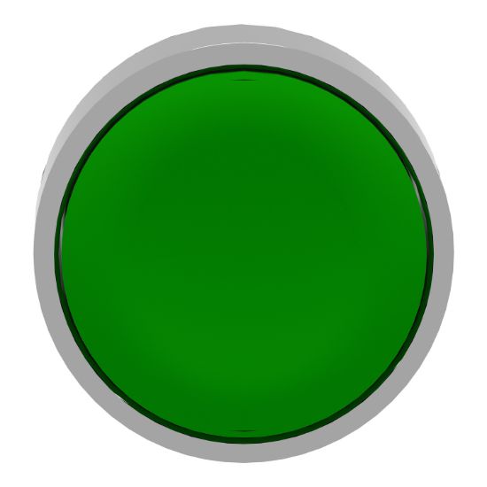 Picture of Head for non illuminated push button, Harmony XB4, metal, green, flush, 22mm, push push, unmarked