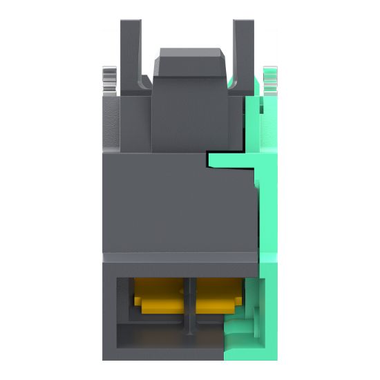 Picture of Single contact block, Harmony XB4, Hamony XB5, silver alloy, compact push in terminals, 1 NO