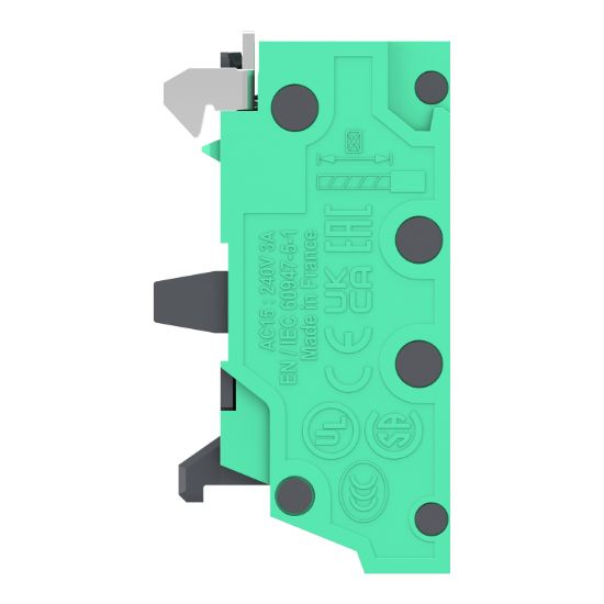 Picture of Single contact block, Harmony XB4, Hamony XB5, silver alloy, compact push in terminals, 1 NO