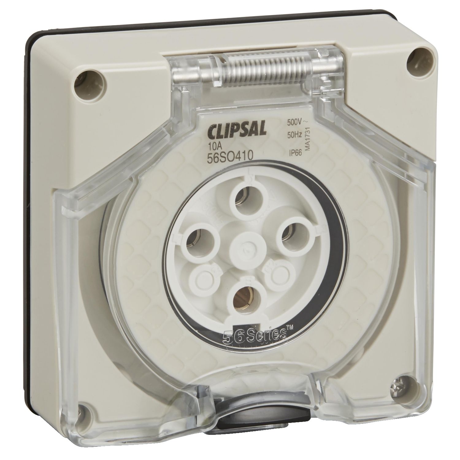 Picture of Socket Outlet, Clipsal - 56 Series, Surface 4P Round 10A Less Enclosure