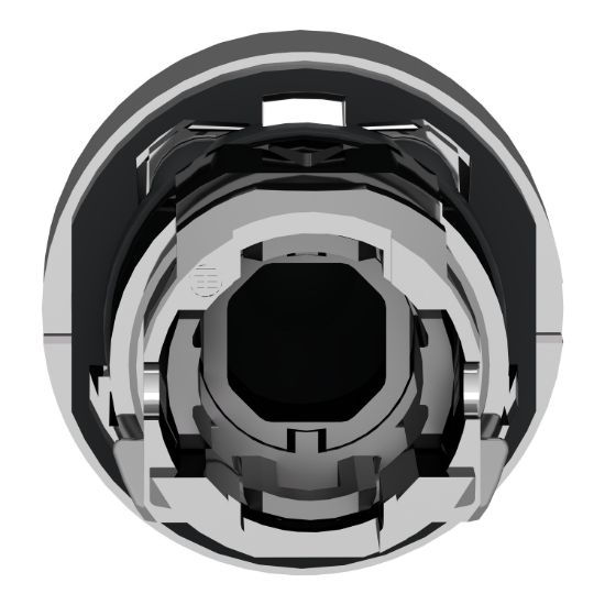 Picture of Push button head, Harmony XB4, metal, projecting, black, 22mm, spring return, unmarked