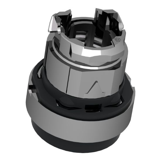 Picture of Push button head, Harmony XB4, metal, projecting, black, 22mm, spring return, unmarked