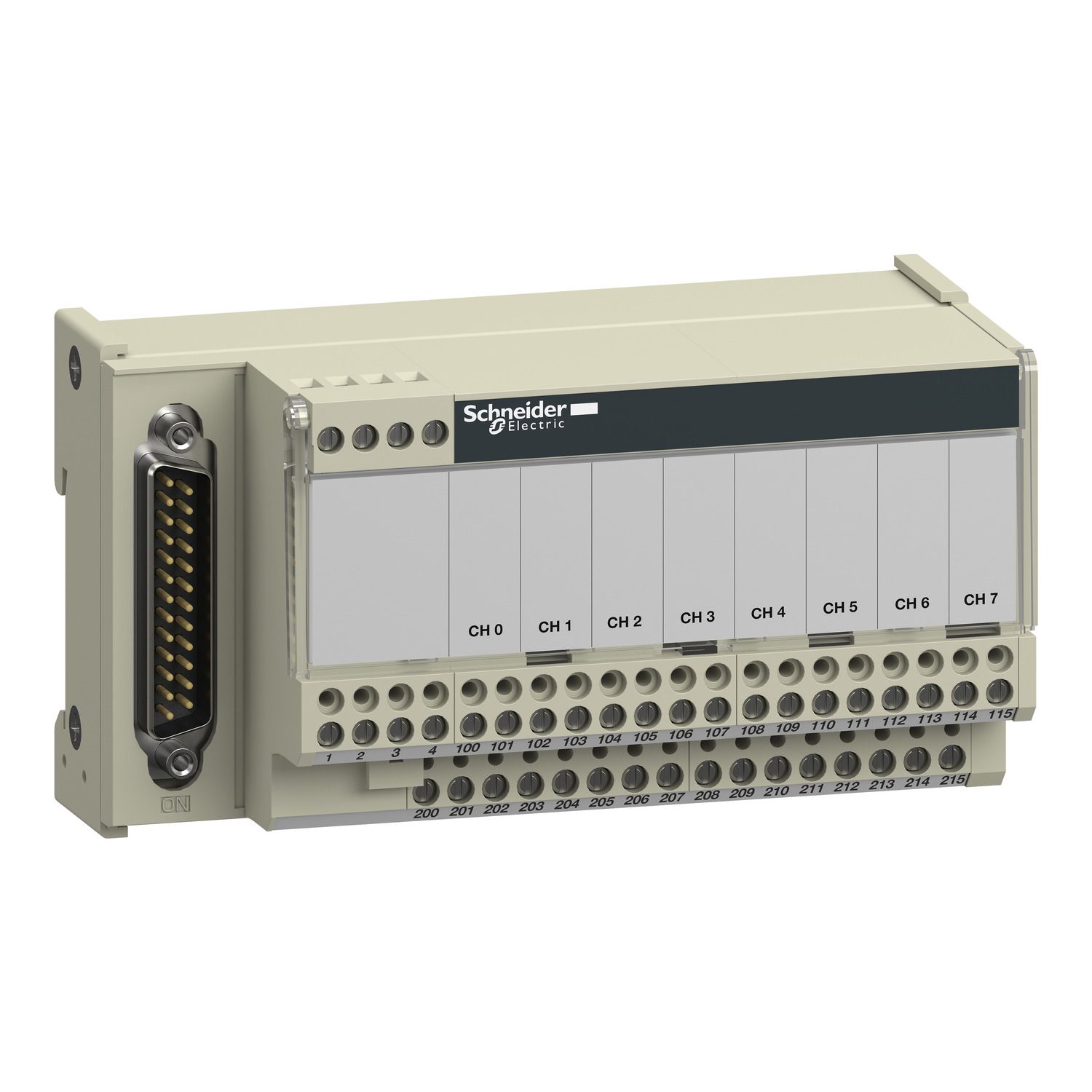 Picture of connection sub-base ABE7 - for distribution of 8 analog channels