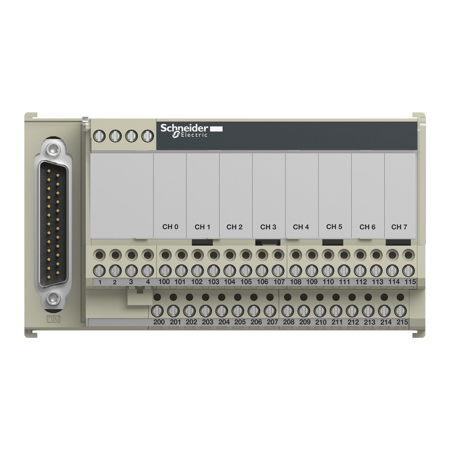 Picture of connection sub-base ABE7 - for distribution of 8 analog channels