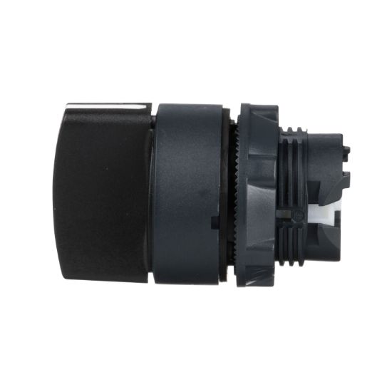 Picture of Selector switch head, Harmony XB5, plastic, black, 22mm, 3 positions, stay put