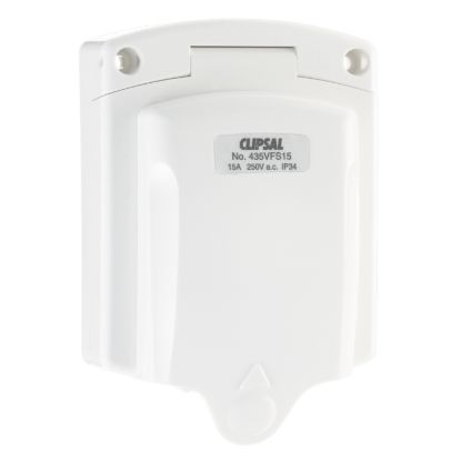 Picture of Socket Inlet, Standard Series, 3 PIN, 15A, 250V, IP34, Weatherproof Flap