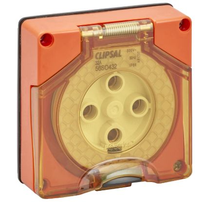 Picture of Socket Outlet, Clipsal - 56 Series, Surface 4 PIN Round 32A Less Enclosure