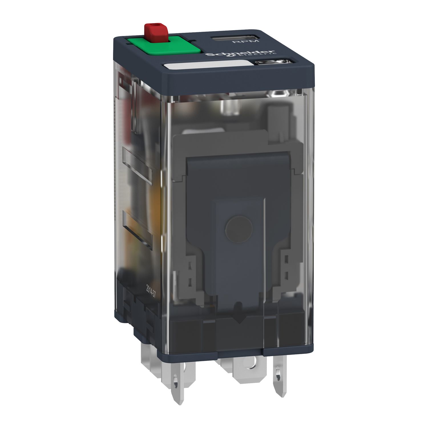 Picture of Harmony RPM, power plugin relay, 2 C/O, 120 VAC, 15 A, with LED