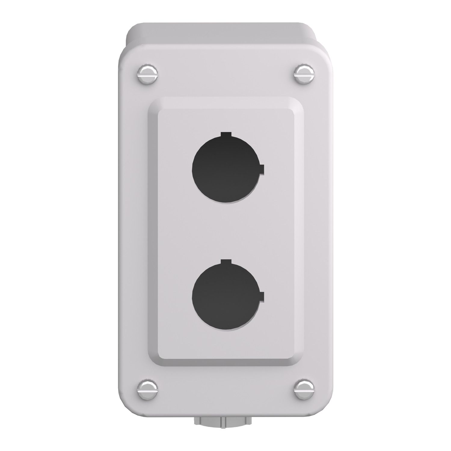 Picture of Empty enclosure control station, Harmony 9001K, Harmony 9001SK, plastic, 2 cut outs, 30mm, for 3 4 cable entry