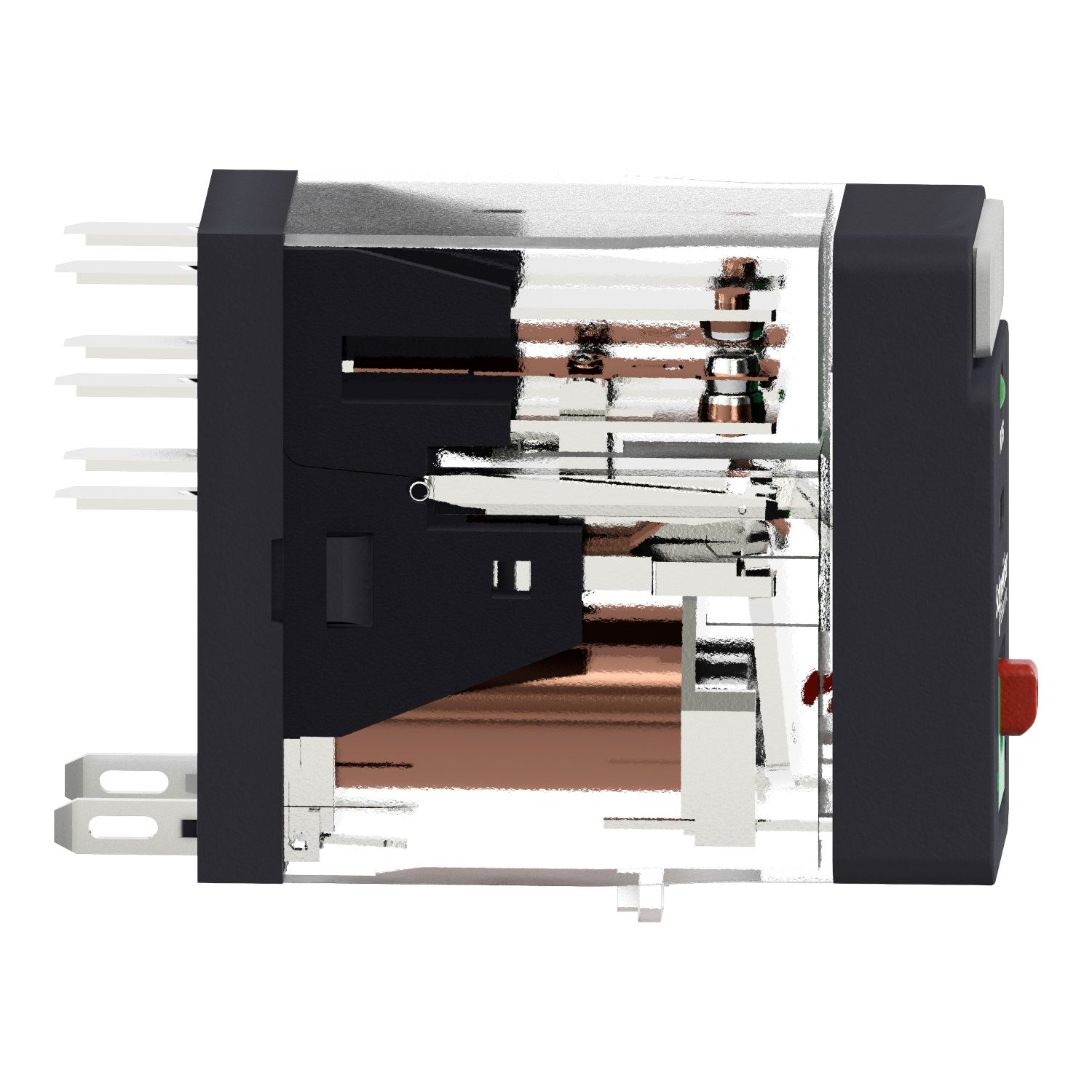 Picture of Interface plug in relay, Harmony Electromechanical Relays, 5A, 2CO, with LED, lockable test button, 230V AC