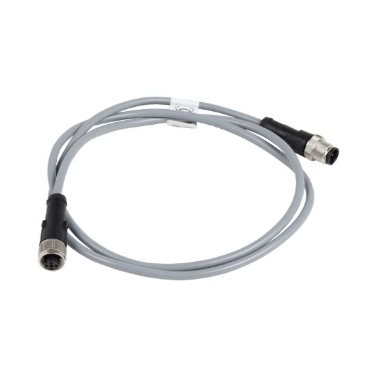 Picture of Jumper cable XZ, male straight M12 4 pin, female straight M12 4 pin, PVC 1 m