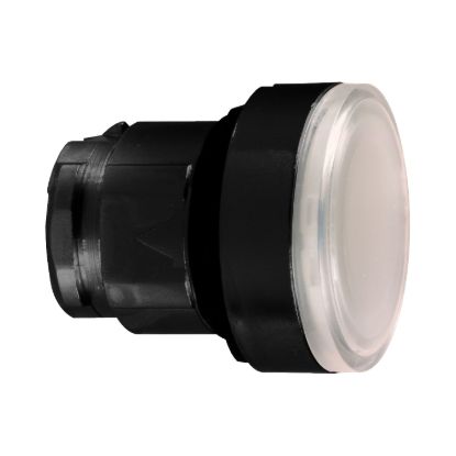 Picture of white flush illuminated pushbutton head Ø22 push-push for integral LED