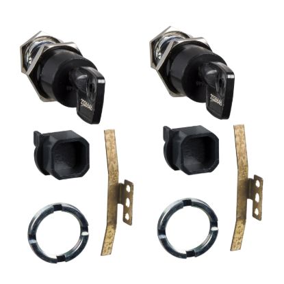 Picture of Chassis locking, MasterPact NT drawout, disconnected position, Profalux keylock, 2 locks, 2 different keys, spare part