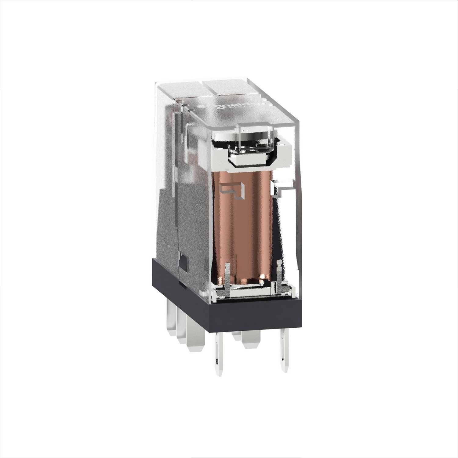 Picture of interface plug in relay, Harmony Electromechanical Relays, 5A, 2CO, clear cover, 24V AC