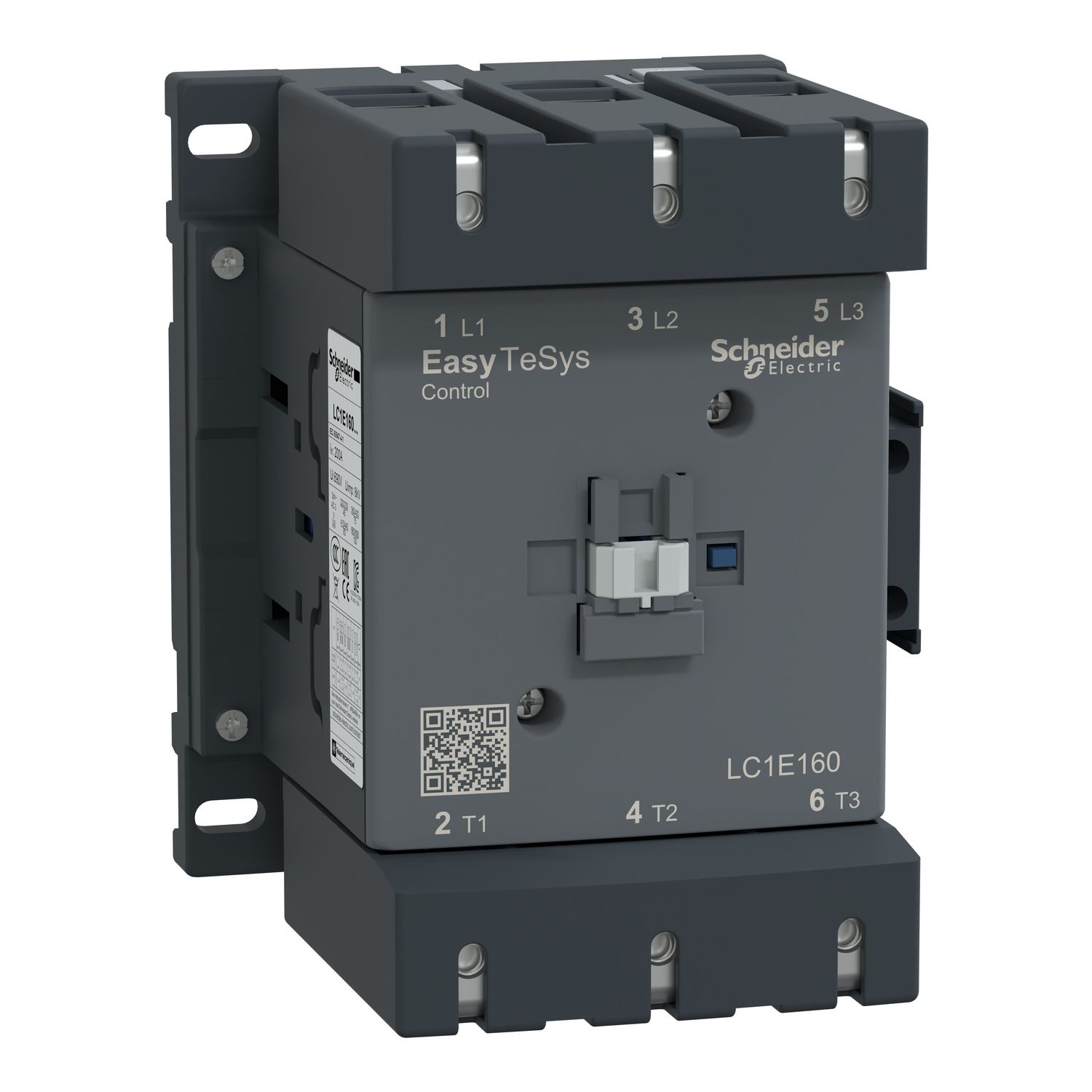 Picture of Contactor,Easy TeSys Control,LC1E,3P(3NO),AC-3,<=440V,160A,110V AC coil,50Hz
