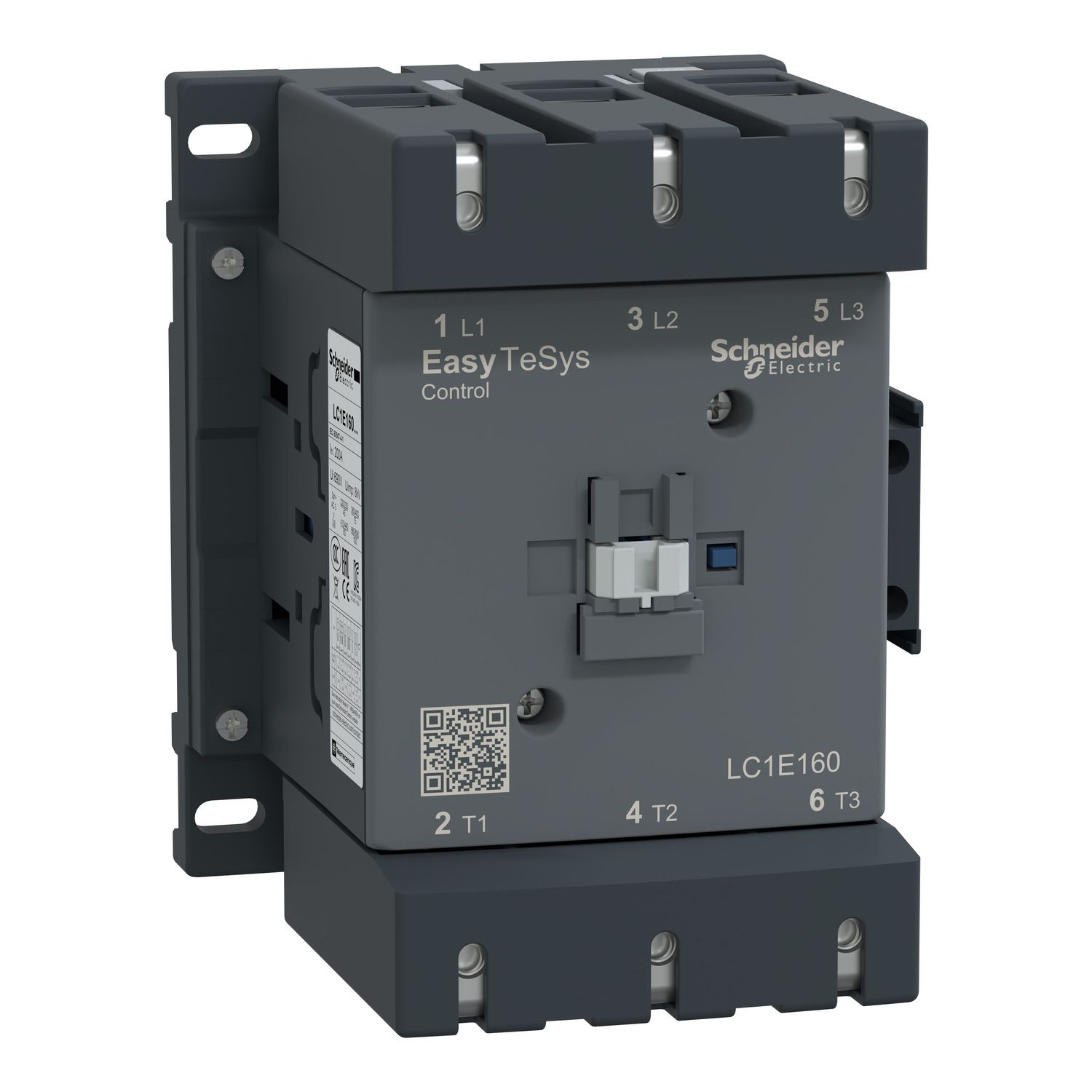 Picture of Contactor,Easy TeSys Control,LC1E,3P(3NO),AC-3,<=440V,160A,220V AC coil,50Hz
