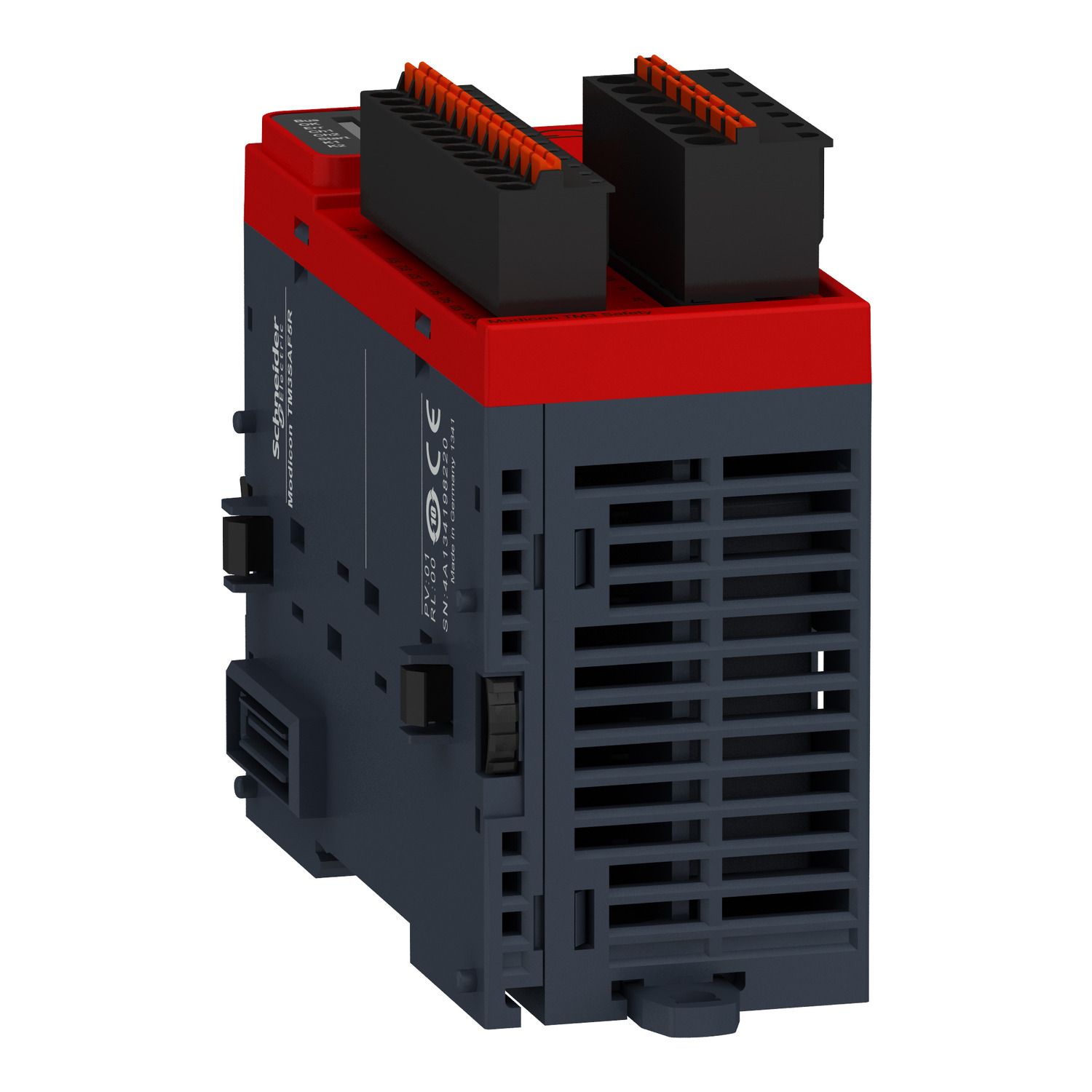 Picture of Safety module, Modicon TM3, 1 Function, Cat 4 PL e/SIL CL3 (spring) 24 VDC