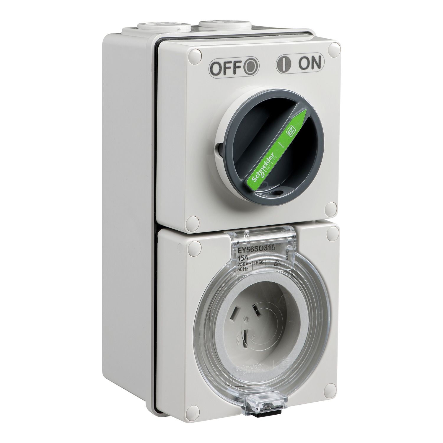 Picture of Switched Socket, Easy56, 3 Pin, 15A, 250V