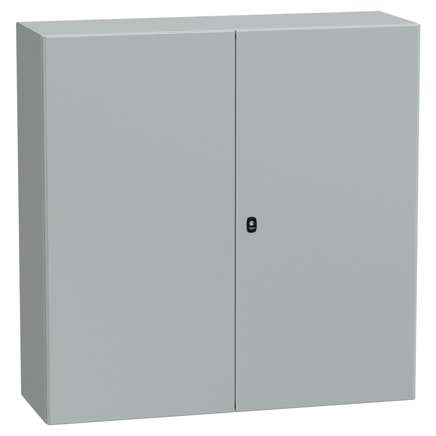Picture of Wall mounted steel enclosure, Spacial S3D, double plain door, with mounting plate, 1200x1200x400mm, IP55, IK10